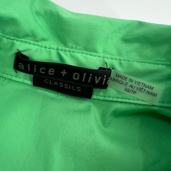 Alice + Olivia Dimitra Dress green classic button down
Shirt dress sz XS - Picture 6 of 9